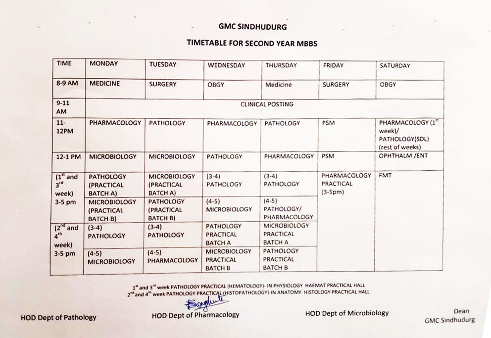 Time Table